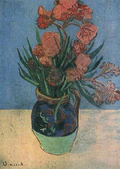 Vincent Van Gogh Vase with Oleanders oil painting picture